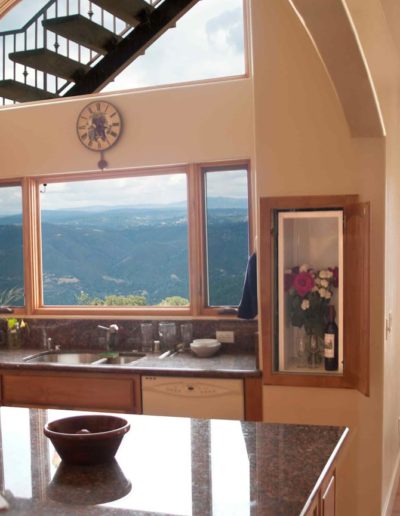 residential dumbwaiter opening into a kitchen