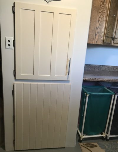 home dumbwaiter for lifting laundry (with the door closed)