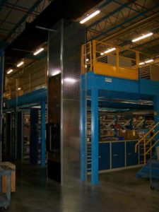 Mezzanine Elevator Lift with Diamond Plate siding