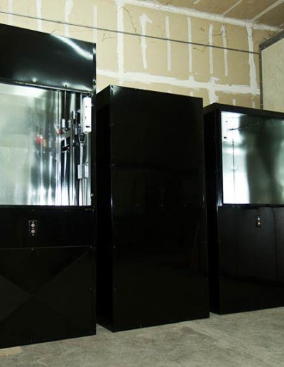 Dumbwaiter with powder coated siding