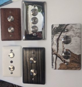 designer push button plates for dumbwaiters